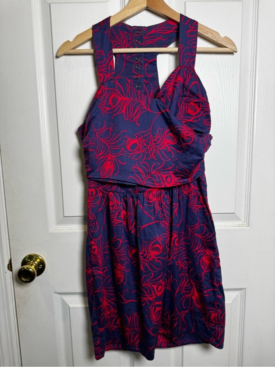 FARM Rio Dresses & Skirts - Rare Early FARM Rio Brazil Navy Dress Open Back Cotton Size Medium
